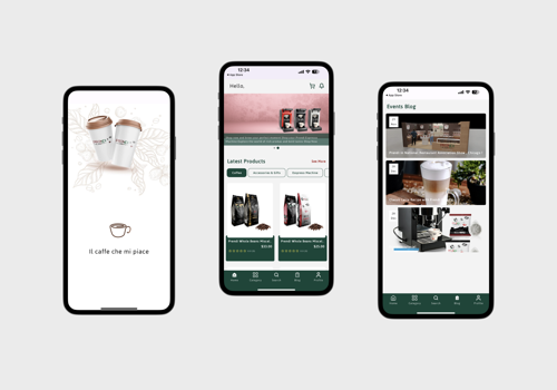 Mobile App Development Package Example: Prendi il Caffe App