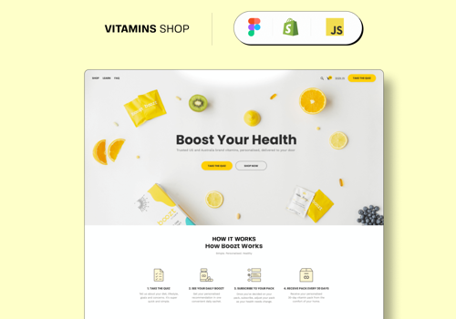 E-Commerce Development Package Example: Shopify vitamins store
