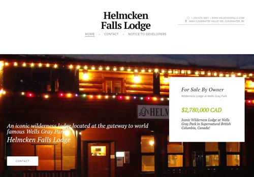 Web Design Package Example: Helmken Lodge