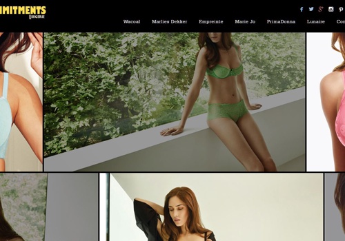 Social Media Marketing Package Example: Commitments Lingerie website & social media set up