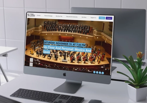 Web Design Package Example: Website design for Symphony Orchestra