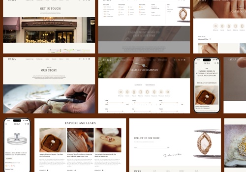 Web Design Package Example: UI/UX e-commerce Design For a Jewelry Store