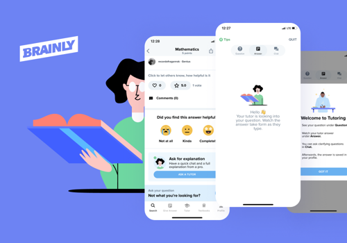 UX/UI Design Package Example: Brainly Tutor