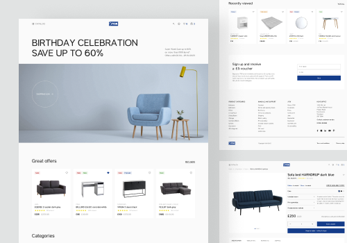 Web Design Package Example: JYSK eCommerce