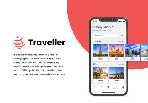 Mobile App Development Package Example: Traveller App