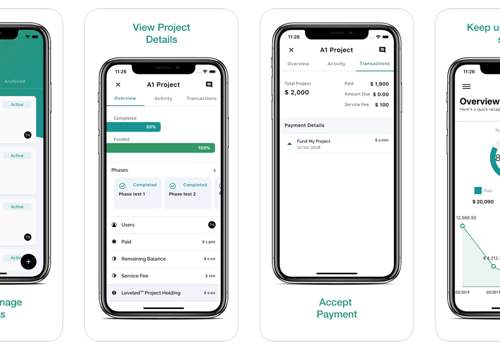 Mobile App Development Package Example: Mobile Payments & Project Management Tool