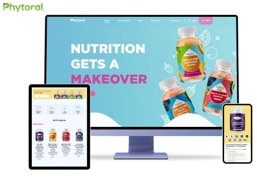 Web Design Package Example: Phytoral Shopify Ecommerce Store