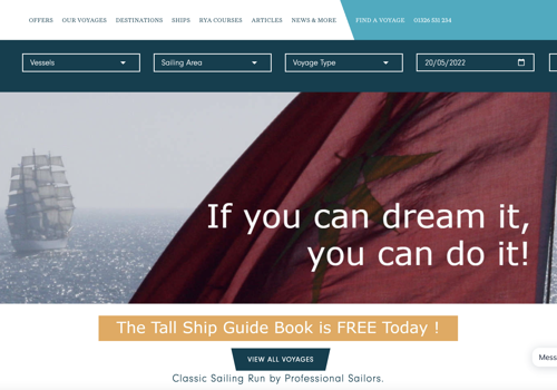 Search Engine Optimization Package Example: Keyword SEO Consultation for Sailing Provider