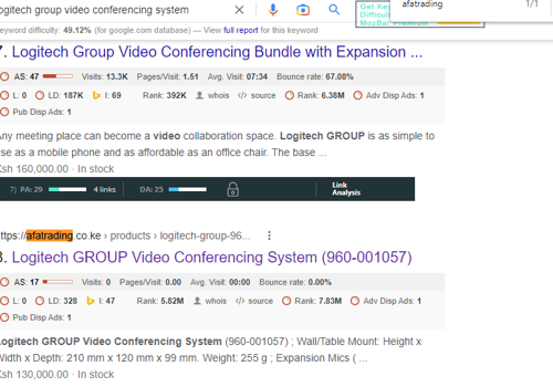 Search Engine Optimization Package Example: afatrading.co.ke
