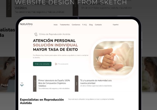 Content Marketing Package Example: NatuVitro Fertility Clinic Website Design