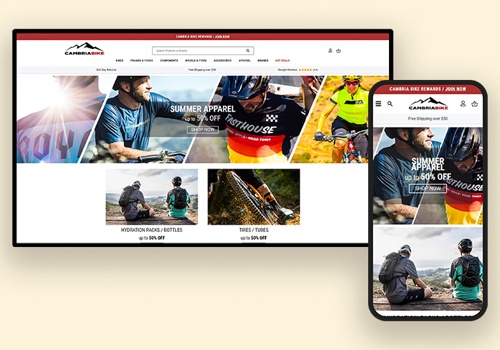 Web Design Package Example: Cambria Bike's migration from BigComm.. to Shopify