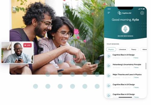 UX/UI Design Package Example: Caption.Ed Mobile App