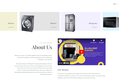 Graphic Design Package Example: Like Appliances (Client)