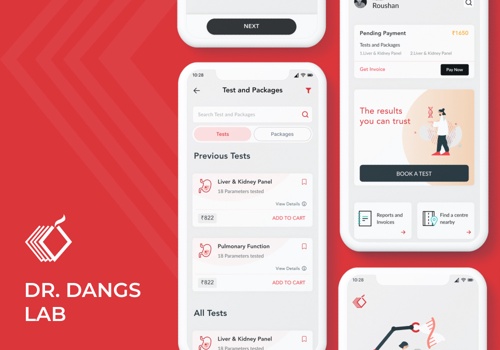 UX/UI Design Package Example: Mobile App Design for Dr. Dangs Lab