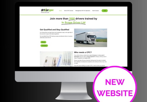 Web Design Package Example: Booking Website for In Scope Driver