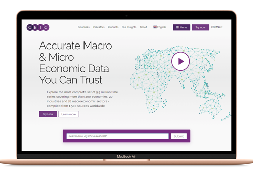 Web Design Package Example: CEICData
