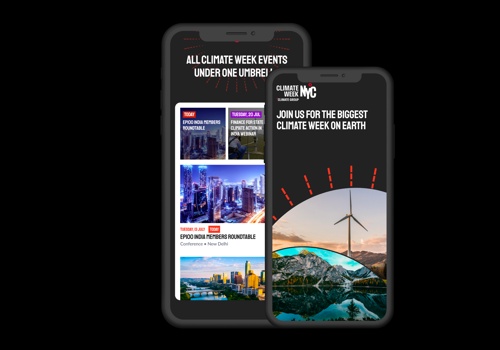 Mobile App Development Package Example: Climate Week NYC