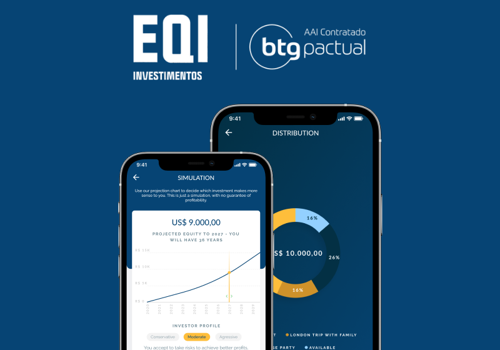 Mobile App Development Package Example: EQI Investments / BTG Pactual