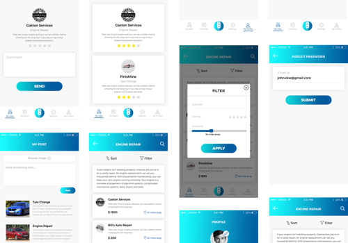 Mobile App Development Package Example: Uber for Vehicle Owners & Workshops