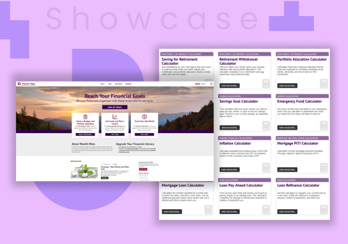 Web Design Package Example: Wealth Meta