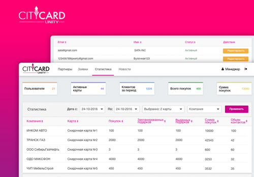 Mobile App Development Package Example: Virtual discount cards / Loyalty program