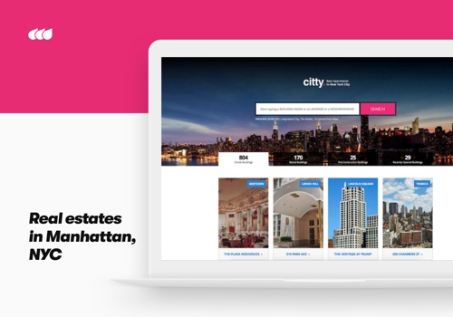 Web Development Package Example: Real estates in Manhattan, NYC