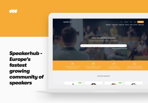 Web Development Package Example: Speakerhub - Online community of speakers