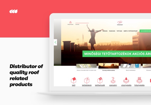 Web Development Package Example: Distributor of quality roof related products.