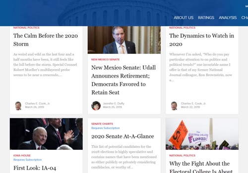 Web Development Package Example: The Cook Political Report