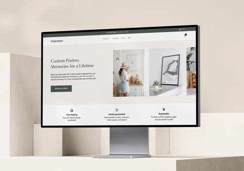 Branding Package Example: Posteramo | e-Commerce Website and Web App