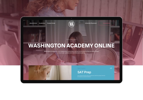 UX/UI Design Package Example: Washington Academy Online