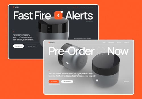 Web Design Package Example: Torch Sensors / Design & Webflow Dev / 3D / Stripe