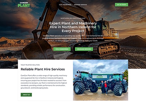 Web Design Package Example: First Website and SEO Launch for Construction Hire