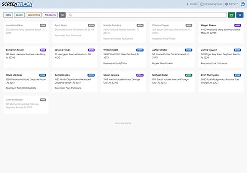 Web Development Package Example: ScreenTrack CRM Web Application