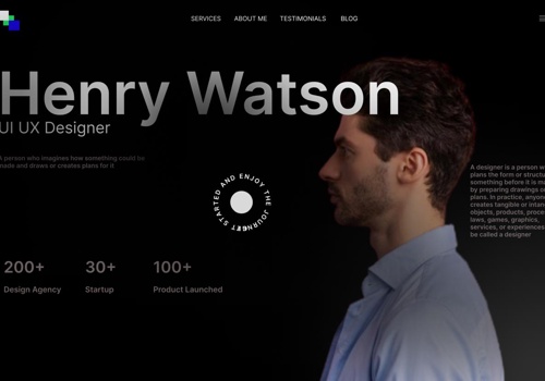 Web Design Package Example: Portfolio Landing Page