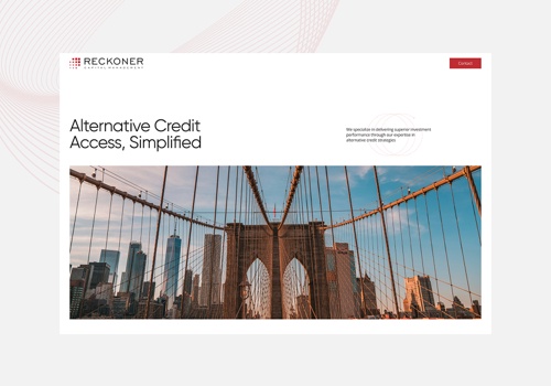 Branding Package Example: Reckoner Capital Management Brand Assets & Website