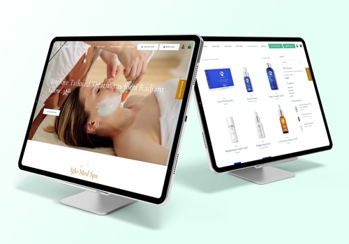 Web Development Package Example: IGLO Med Spa - UI/UX, Web Development & Branding
