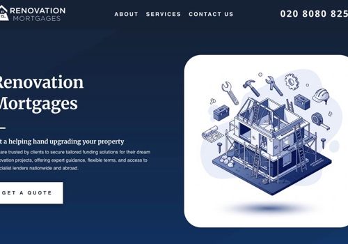 Web Design Package Example: A Website in a Day: Renovation Mortgages Build