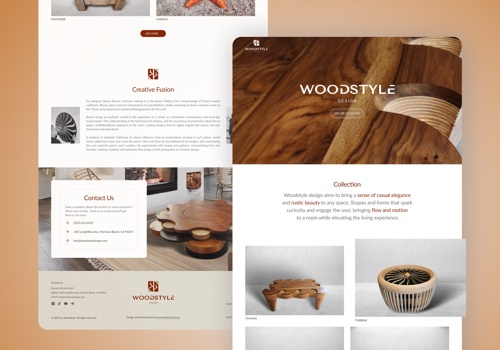 Web Design Package Example: Website Design for Handmade Luxury Wooden Tables