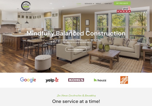 Branding Package Example: Zen Homes Construction and Remodeling