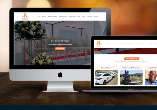 Web Design Package Example: Baroka Funerals Web Design - New Perspective Desig