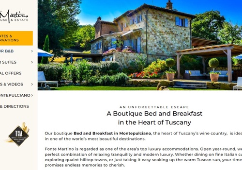 Web Design Package Example: Luxury Bed & Breakfast Website Design