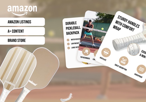 Branding Package Example: Amazon Banners for Pickleball Paddles