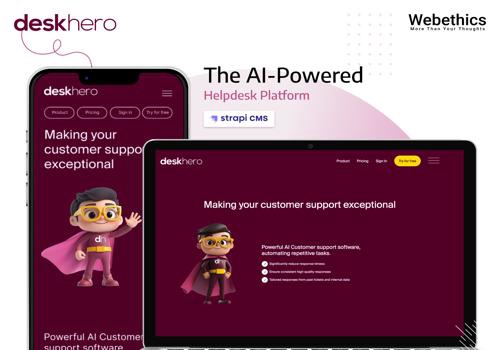 Web Development Package Example: Deskhero: Simplify support, amplify satisfaction.