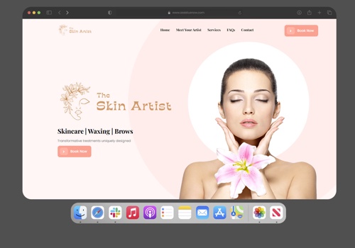 Web Development Package Example: Custom Website For The Skin Artist