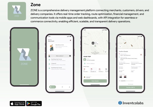 Mobile App Development Package Example: ZONE Delivery App