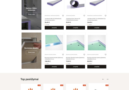 Web Development Package Example: viskasplytelems.lt web development