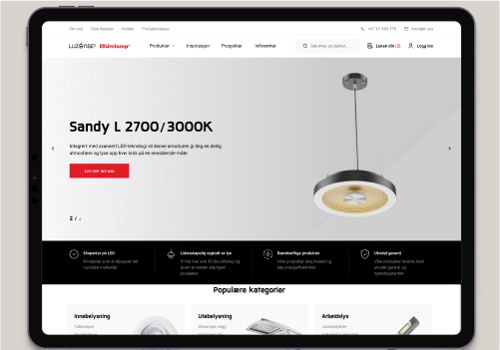 UX/UI Design Package Example: UX/UI for Unilamp