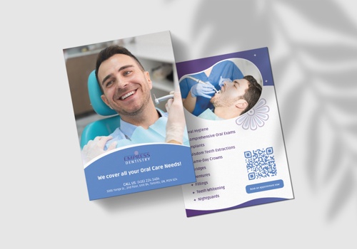 Branding Package Example: Flyer Design to Showcase Various Dental Services