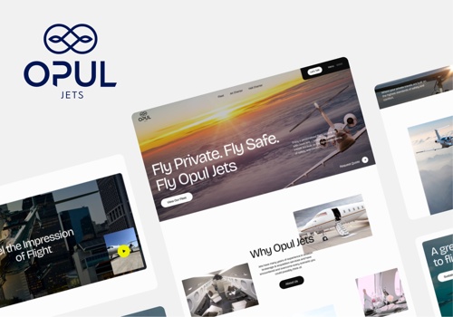 Web Design Package Example: Opul Jets